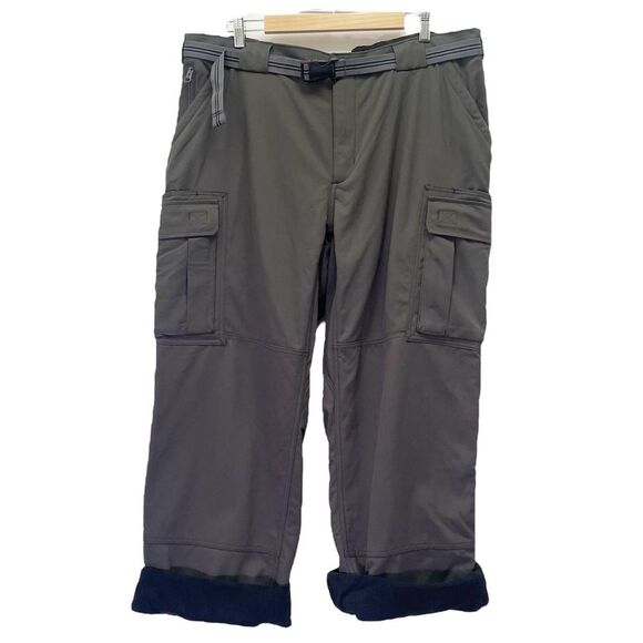 NWT Duluth Trading Co Dry on the Fly Fleece Lined Cargo Pants Olive Size XL x 30 - Picture 3 of 9